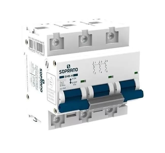 DISJUNTOR 3P TRIPOLAR 100 AMP - SOPRANO