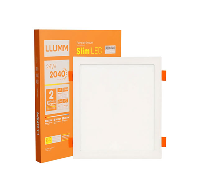 PAINEL LED EMBUTIR QUAD 24W 30X30 6500K