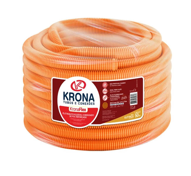 Tubo Corrugado 25MM Laranja 3-4